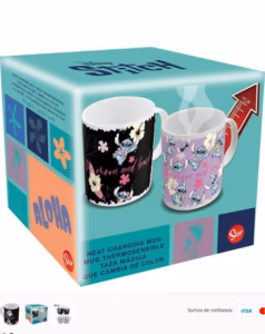 Lilo & Stitch Taza sensitiva al calor Stitch & Angel 325 ml