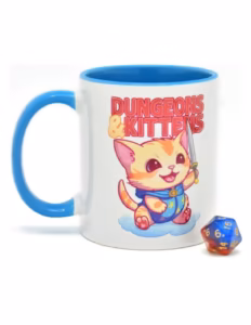 Glassstaff Regalo Taza & dados D20 Dungeons & Kittens