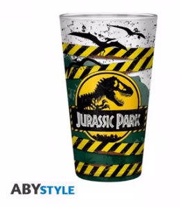 Jurassic Park  Large Glass 400ml - Danger