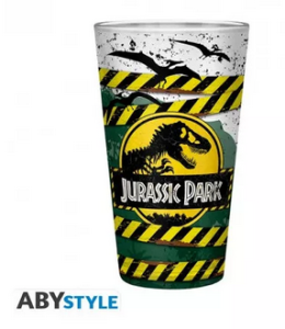 Jurassic Park  Large Glass 400ml - Danger