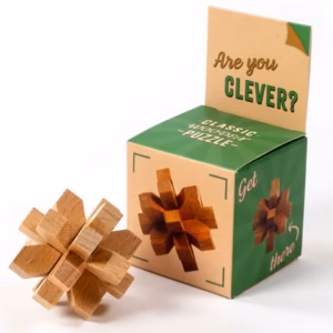 Classic Wooden Puzzle - Are you Clever?