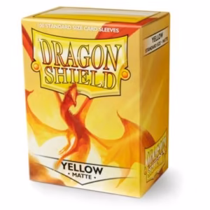 Fundas Standard Dragon Shield Matte Yellow - Paquete de 100