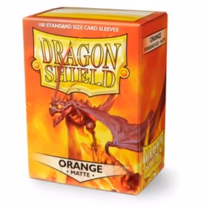 Fundas Standard Dragon Shield Matte Orange - Paquete de 100