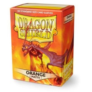 Fundas Standard Dragon Shield Matte Orange - Paquete de 100