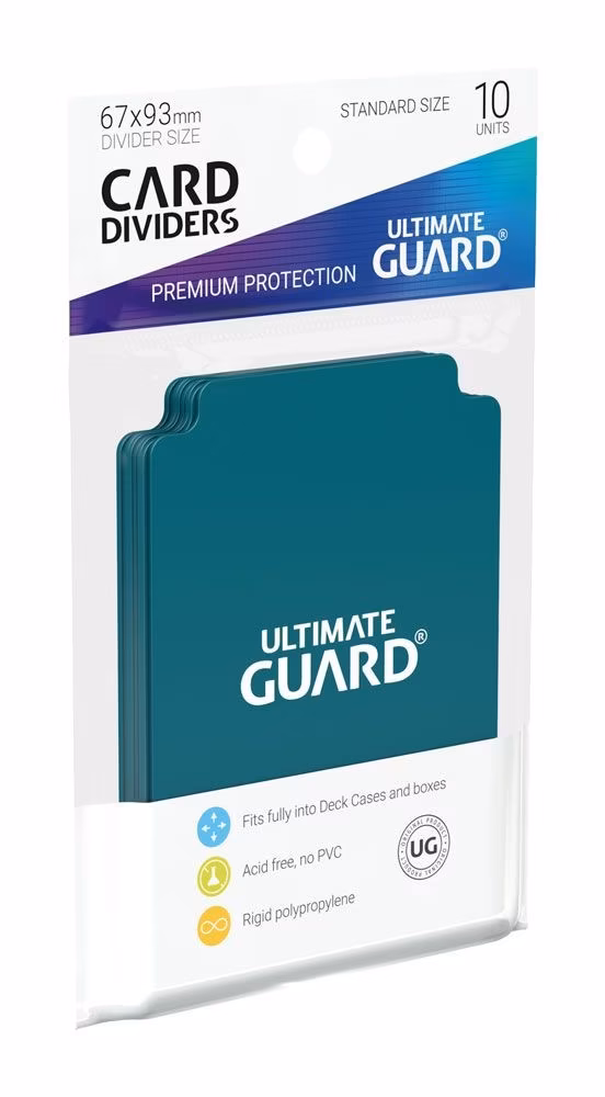 Ultimate Guard Card Dividers Tarjetas Separadoras para Cartas Tamaño Estándar Gasolina Azul (10)