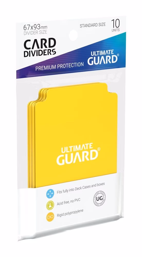 Ultimate Guard Card Dividers Tarjetas Separadoras para Cartas Tamaño Estándar Amarillo (10)
