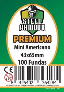 100 Fundas tamaño Mini Americano Premium (43x65mm)