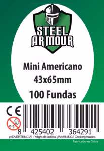 100 Fundas tamaño Mini Americano (43x65mm)