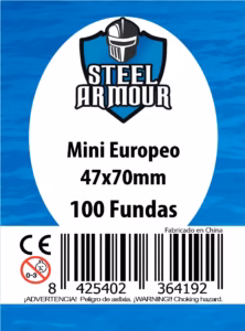 100 Fundas tamaño Mini Europeo (47x70mm)