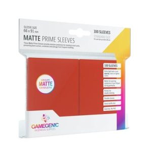 Gamegenic: Pack Matte Prime Sleeves Rojas (100)
