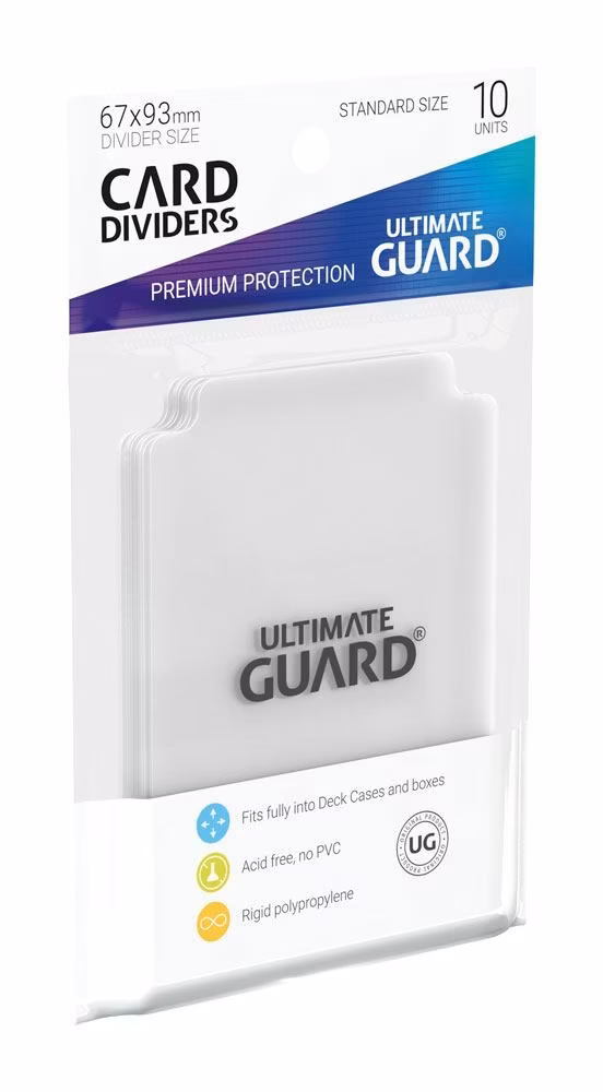 Ultimate Guard Card Dividers Tarjetas Separadoras para Cartas Tamaño Estándar Transparente (10)