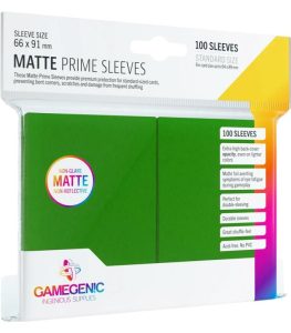 Gamegenic: Pack Matte Prime Sleeves Verdes (100)