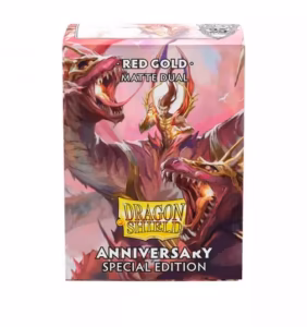 Fundas Standard Dragon Shield Dual Matte Pomegranate & Gold - Paquete de 100