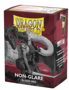 Fundas Standard Dragon Shield Non-Glare Blood Red- Paquete de 100