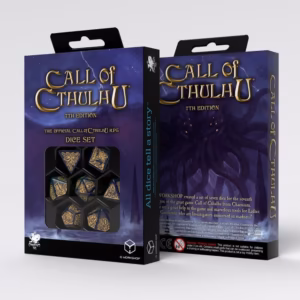 Call of Cthulhu 7th Edition - Blue-green & Gold Dice Set