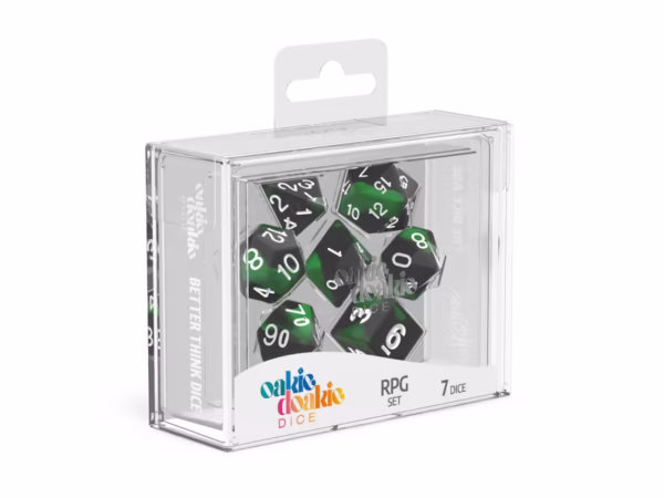 Oakie Doakie Dice Dados RPG-Set Glow in the Dark - Biohazard (7)