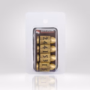 Dados metal bala dorada 4ud