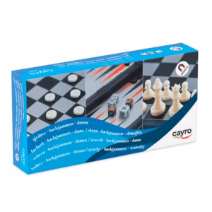 3 en 1 Ajedrez- Damas - Backgammon Plegable