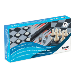 3 en 1 Ajedrez- Damas - Backgammon Plegable