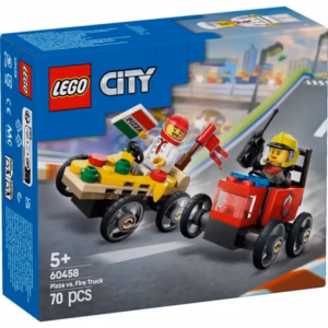 60458 - City Great Vehicles Pack de Coches de Carreras Vs Camión de Bomberos