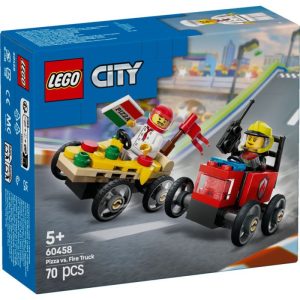 60458 - City Great Vehicles Pack de Coches de Carreras Vs Camión de Bomberos