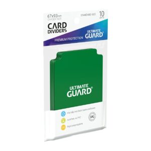 Ultimate Guard Card Dividers Tarjetas Separadoras para Cartas Tamaño Estándar Verde (10)