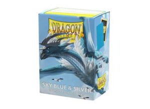 Fundas Standard Dragon Shield Dual Matte Blue silver - Paquete de 100